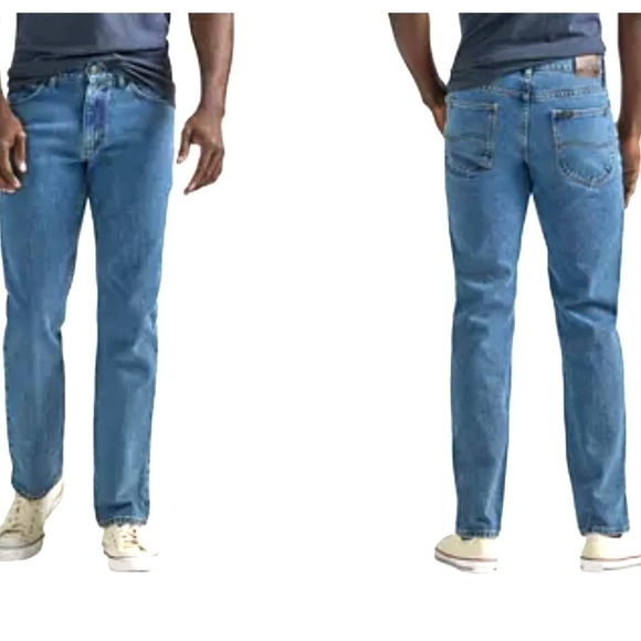 Men’s Lee Regular Fit Classic Straight Leg Jeans SIze 36 X 32 - Picture 1 of 10